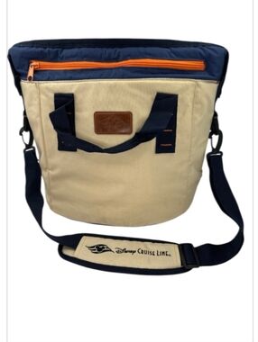 Disney Cruiseline Navy & Cream Canvas Shoulder Tote Travel Bag